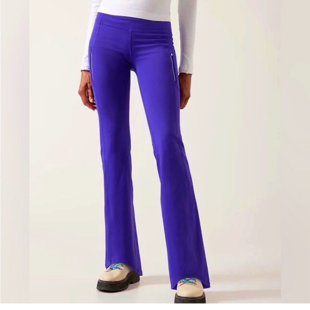 Athleta Rainier bright blue/ Purple Flared Pants